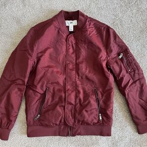 H&M x David Beckham Men's Burgundy Bomber Jacket